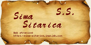 Sima Sitarica vizit kartica